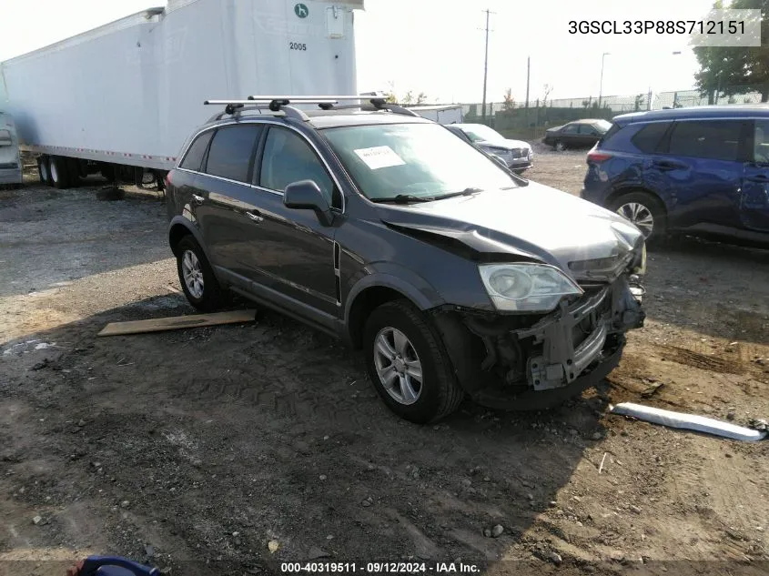 2008 Saturn Vue Xe VIN: 3GSCL33P88S712151 Lot: 40319511