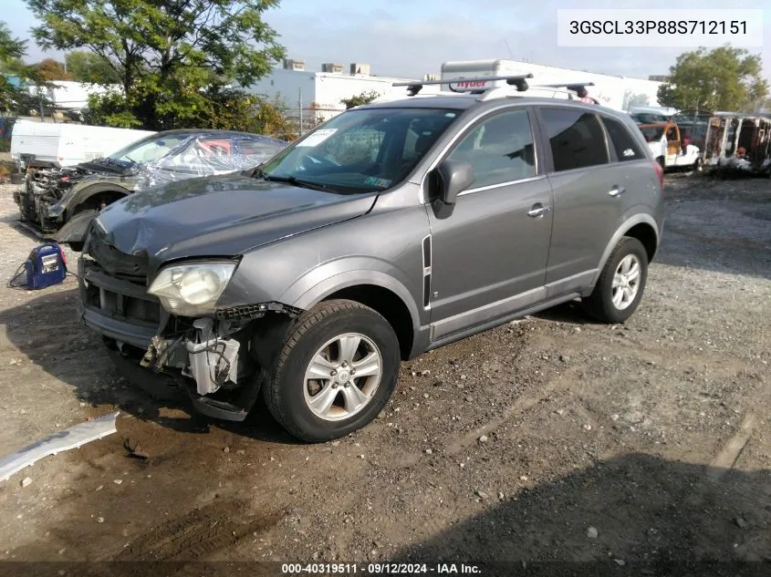 2008 Saturn Vue Xe VIN: 3GSCL33P88S712151 Lot: 40319511