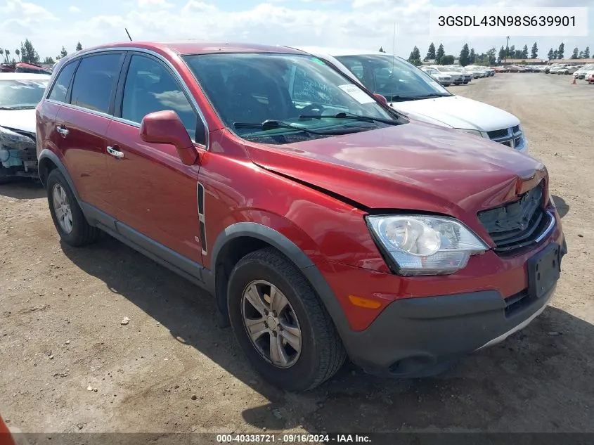 2008 Saturn Vue Xe VIN: 3GSDL43N98S639901 Lot: 40338721