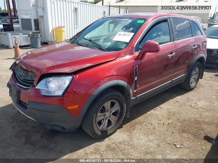 2008 Saturn Vue Xe VIN: 3GSDL43N98S639901 Lot: 40338721