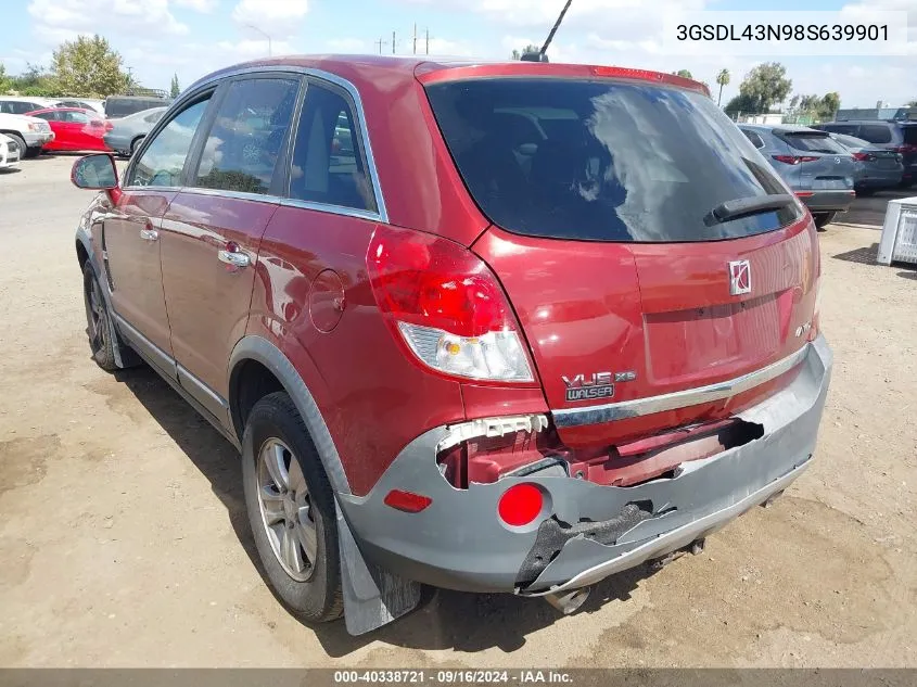 2008 Saturn Vue Xe VIN: 3GSDL43N98S639901 Lot: 40338721