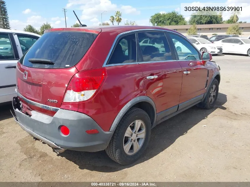 2008 Saturn Vue Xe VIN: 3GSDL43N98S639901 Lot: 40338721