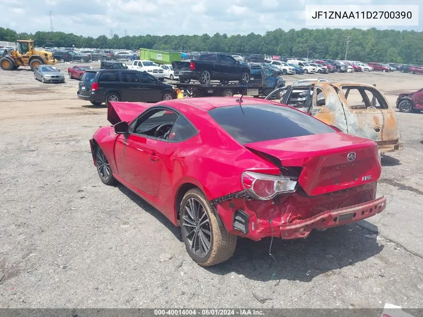 2013 Scion Fr-S VIN: JF1ZNAA11D2700390 Lot: 40014004