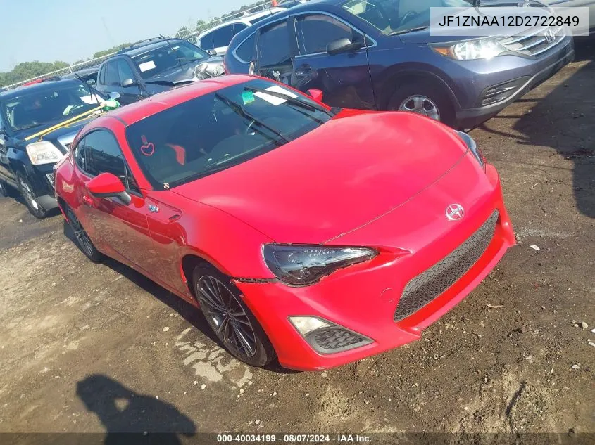 2013 Scion Fr-S VIN: JF1ZNAA12D2722849 Lot: 40034199