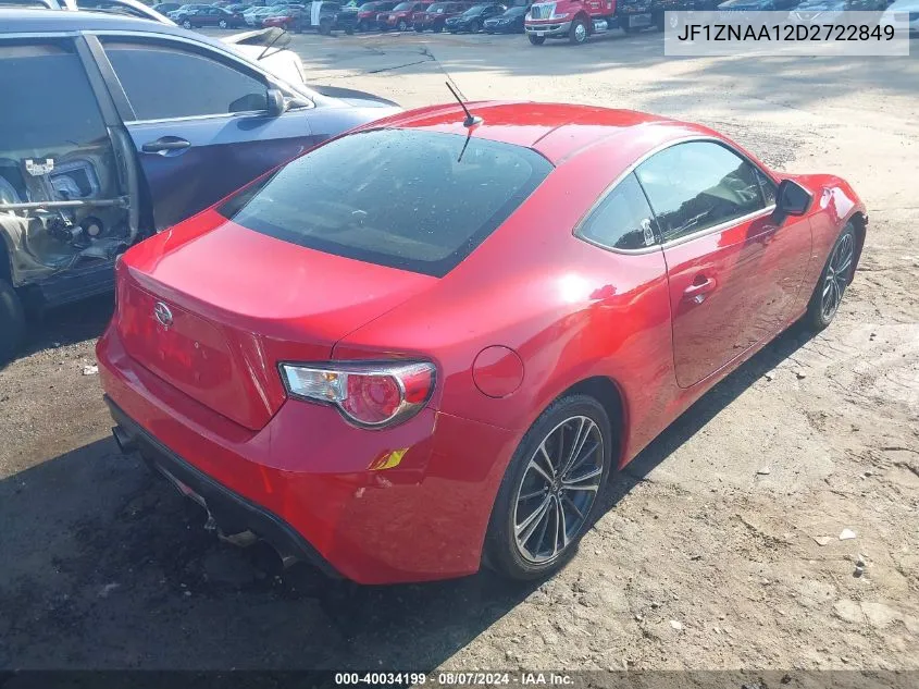 2013 Scion Fr-S VIN: JF1ZNAA12D2722849 Lot: 40034199