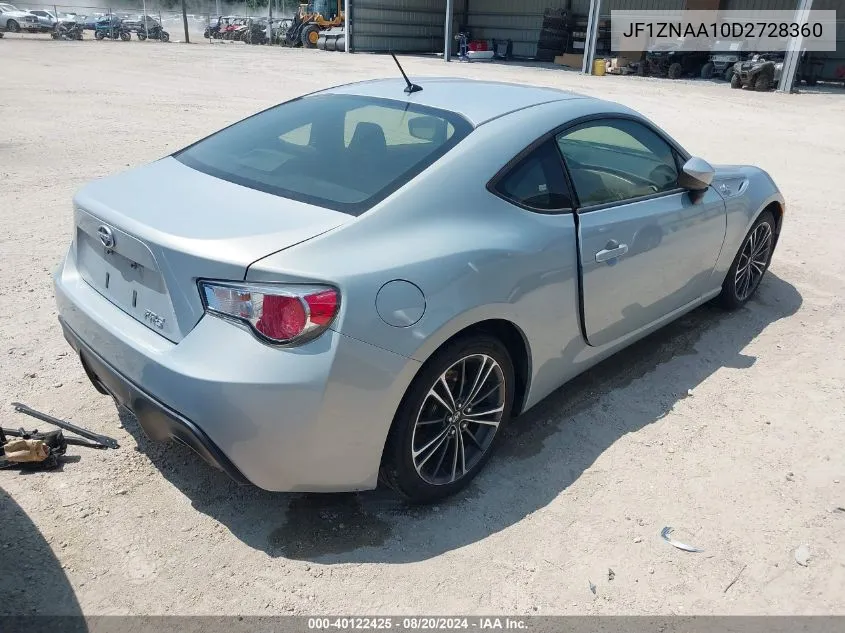 2013 Scion Fr-S 10 Series VIN: JF1ZNAA10D2728360 Lot: 40122425