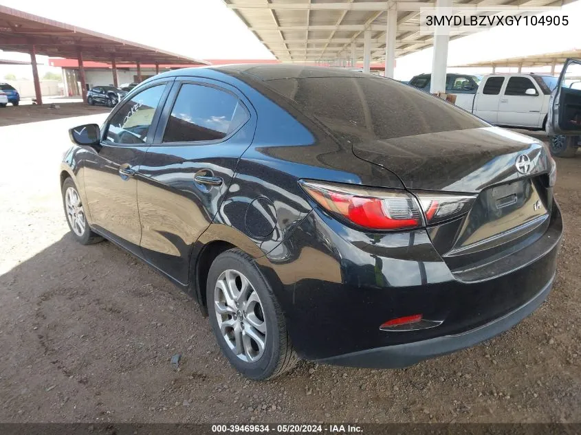 2016 Scion Ia VIN: 3MYDLBZVXGY104905 Lot: 39469634