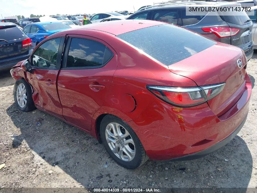 2016 Scion Ia VIN: 3MYDLBZV6GY143782 Lot: 40014339