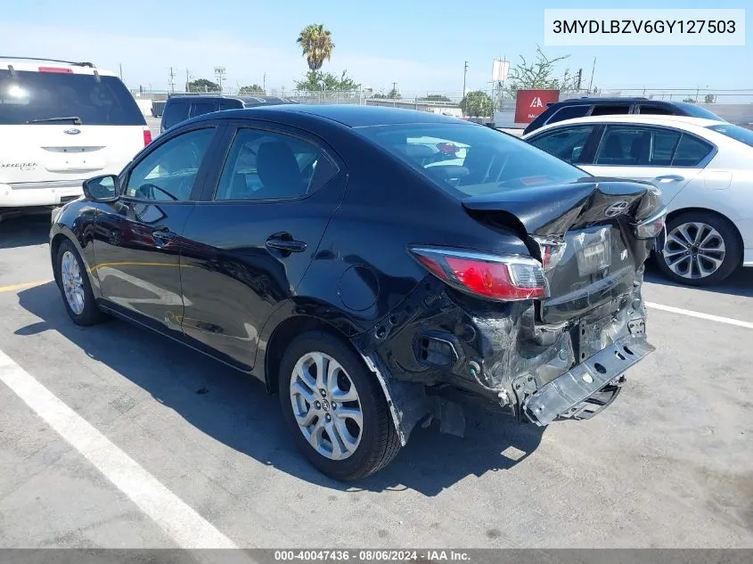 2016 Scion Ia VIN: 3MYDLBZV6GY127503 Lot: 40047436