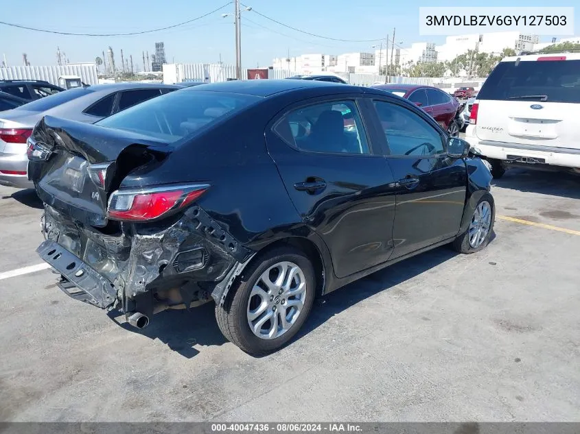 2016 Scion Ia VIN: 3MYDLBZV6GY127503 Lot: 40047436