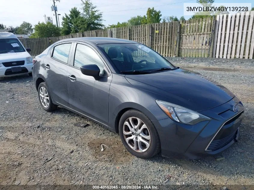 2016 Scion Ia VIN: 3MYDLBZV4GY139228 Lot: 40152045