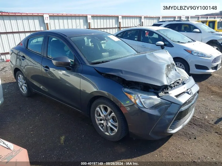 2016 Scion Ia VIN: 3MYDLBZV9GY100148 Lot: 40197149