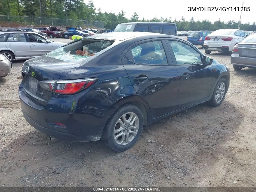 2016 Scion Ia VIN: 3MYDLBZV4GY141285 Lot: 40216314