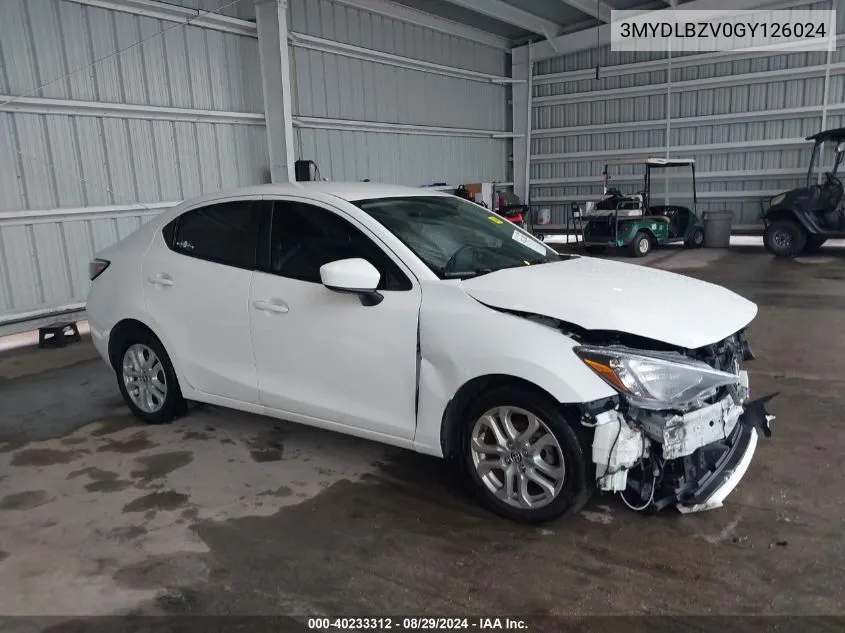 2016 Scion Ia VIN: 3MYDLBZV0GY126024 Lot: 40233312