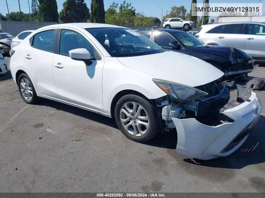 2016 Scion Ia VIN: 3MYDLBZV4GY129315 Lot: 40292892