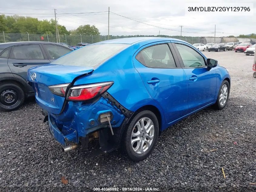 2016 Scion Ia VIN: 3MYDLBZV2GY129796 Lot: 40345892