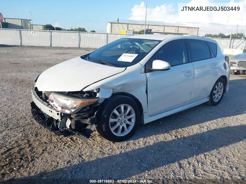 JTNKARJE0GJ503449 2016 Scion Im