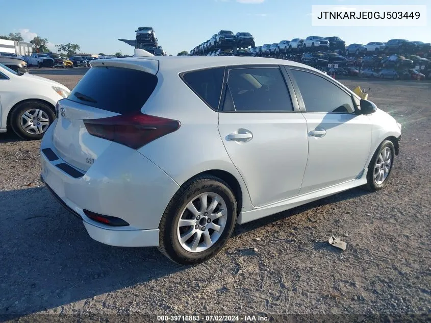 2016 Scion Im VIN: JTNKARJE0GJ503449 Lot: 39716883