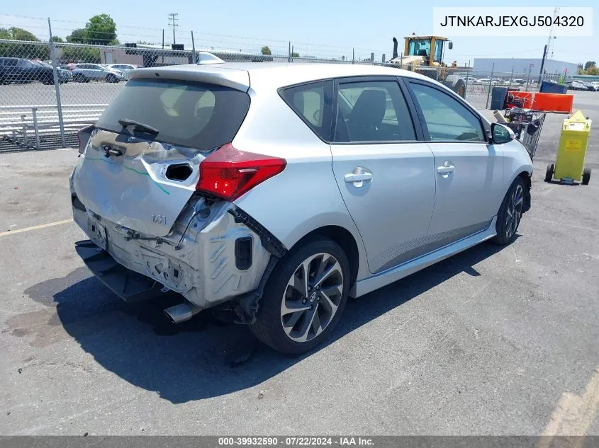 2016 Scion Im VIN: JTNKARJEXGJ504320 Lot: 39932590