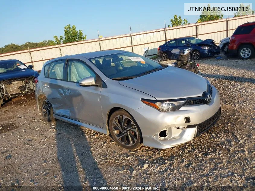 2016 Scion Im VIN: JTNKARJE6GJ508316 Lot: 40084658