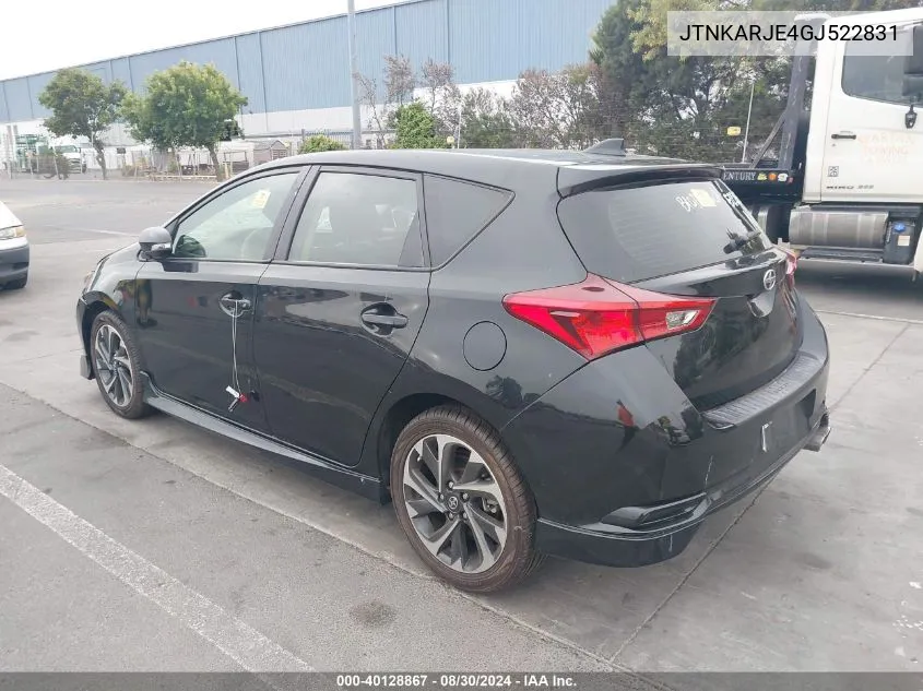 2016 Scion Im VIN: JTNKARJE4GJ522831 Lot: 40128867