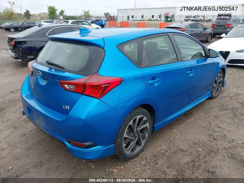 2016 Scion Im VIN: JTNKARJE6GJ502547 Lot: 40248113