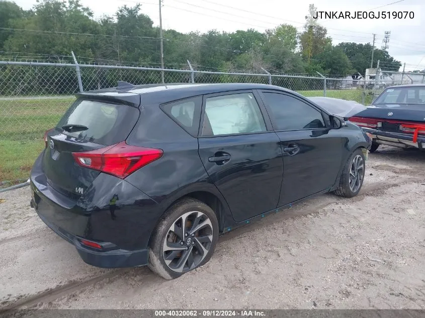 2016 Scion Im VIN: JTNKARJE0GJ519070 Lot: 40320062