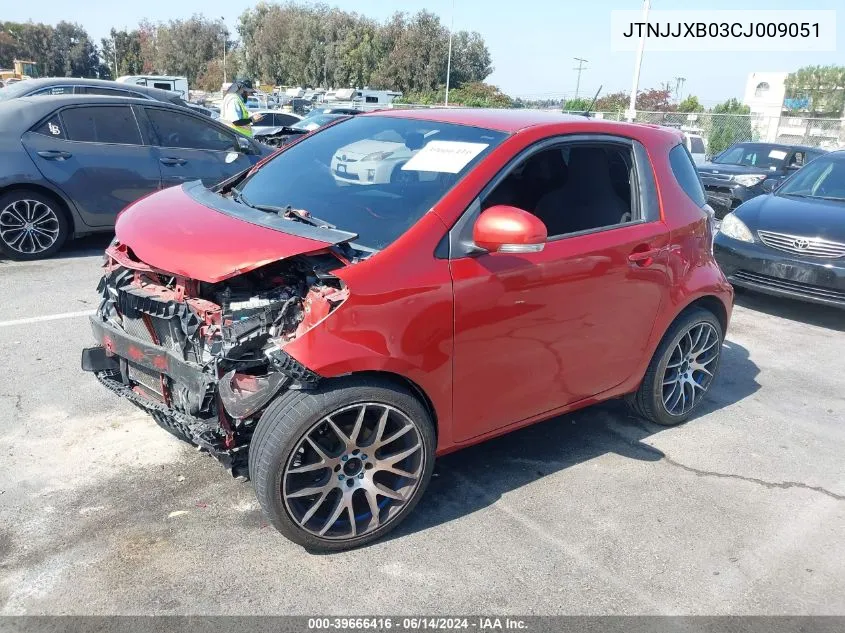 2012 Scion Iq VIN: JTNJJXB03CJ009051 Lot: 39666416