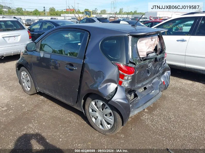 2012 Scion Iq VIN: JTNJJXB06CJ019587 Lot: 40248569