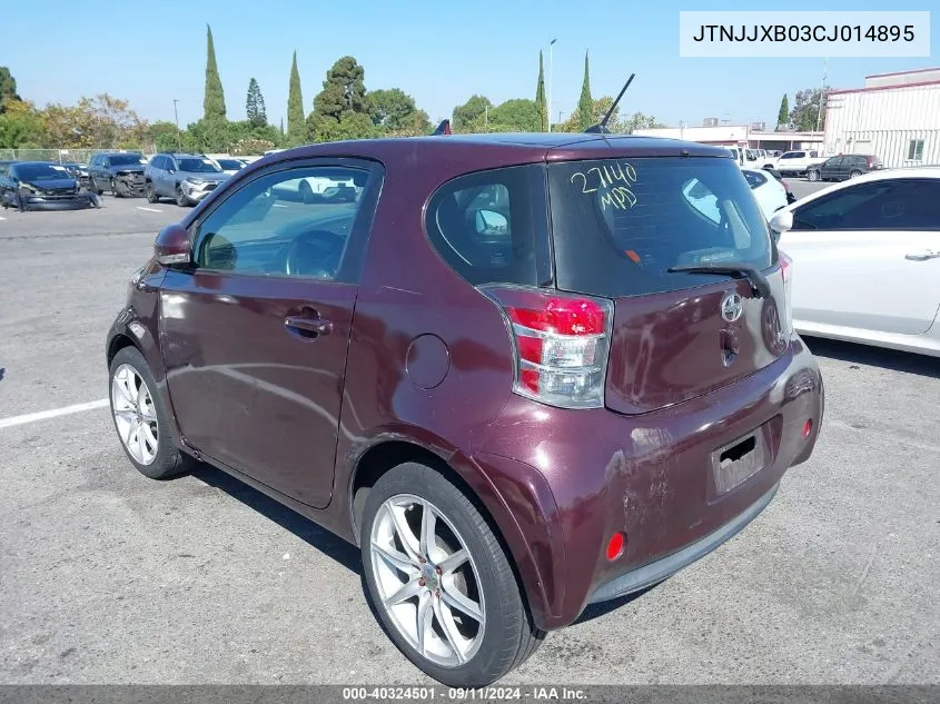 JTNJJXB03CJ014895 2012 Scion Iq