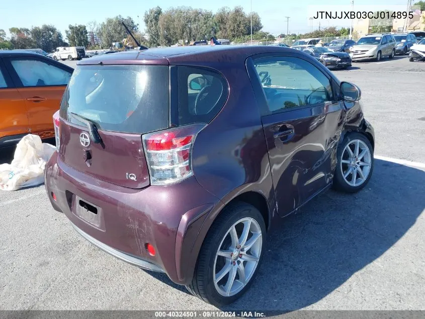 JTNJJXB03CJ014895 2012 Scion Iq