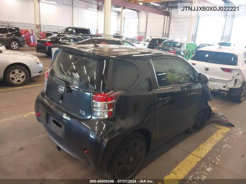 2013 Scion Iq VIN: JTNJJXB0XDJ022221 Lot: 40009246