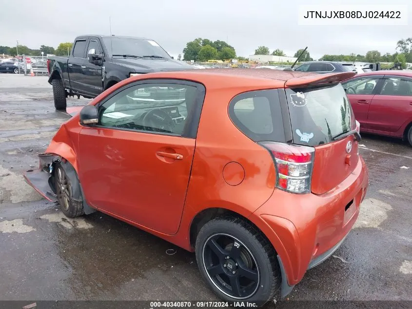 2013 Scion Iq VIN: JTNJJXB08DJ024422 Lot: 40340870