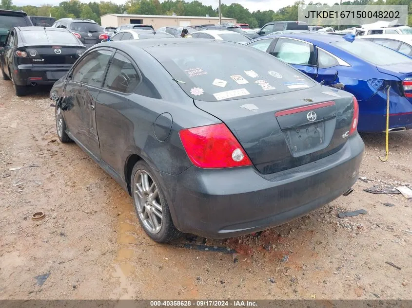 2005 Scion Tc VIN: JTKDE167150048202 Lot: 40358628