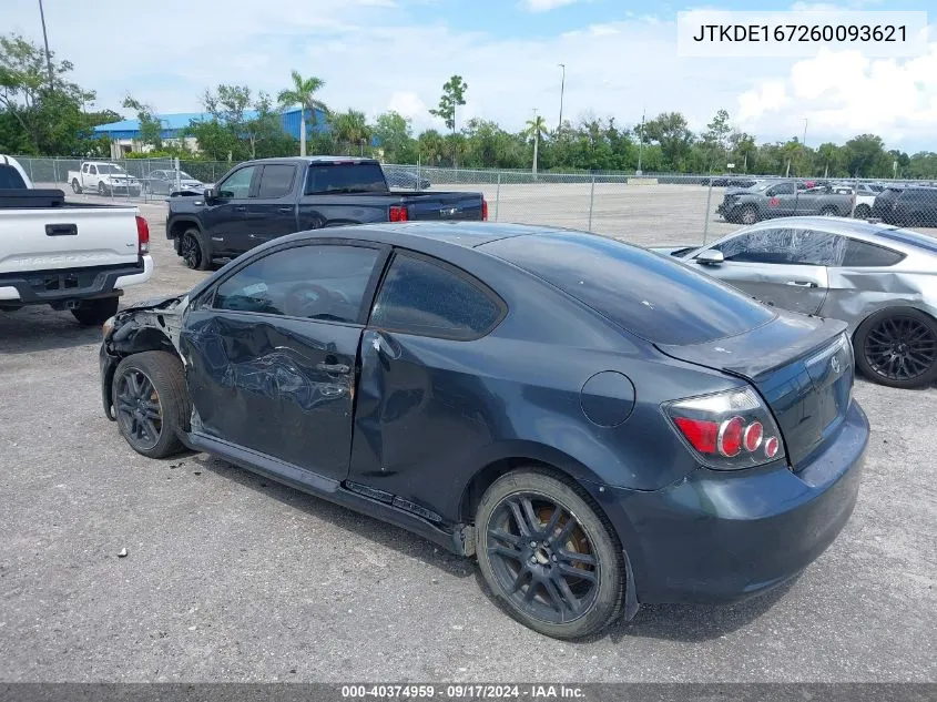 2006 Scion Tc VIN: JTKDE167260093621 Lot: 40374959