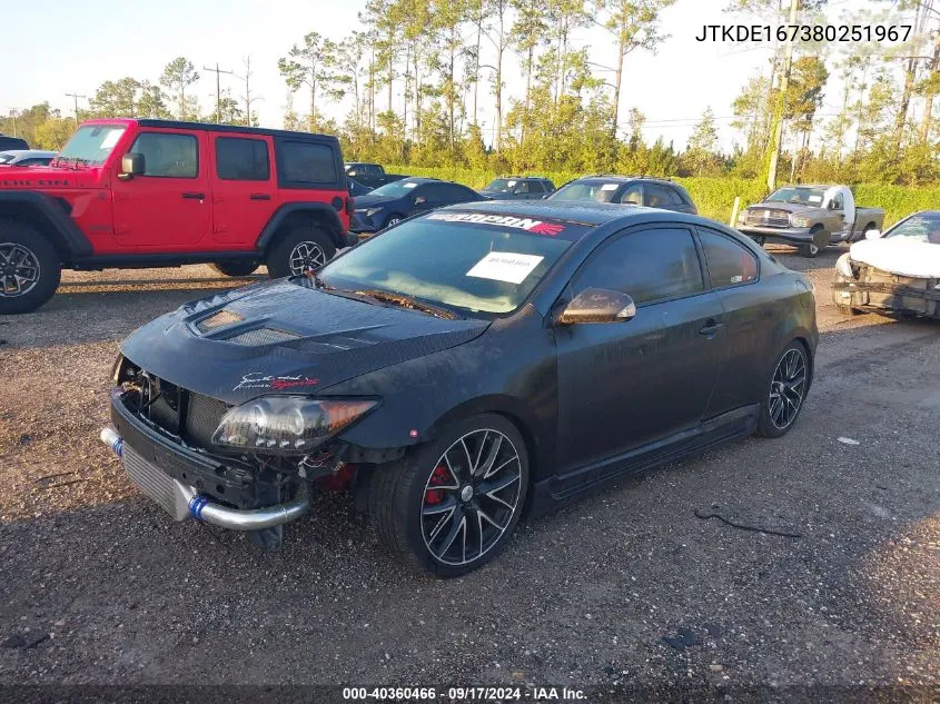 2008 Scion Tc VIN: JTKDE167380251967 Lot: 40360466