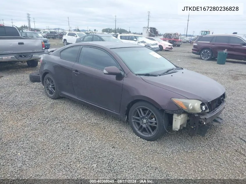 2008 Scion Tc VIN: JTKDE167280236828 Lot: 40368045