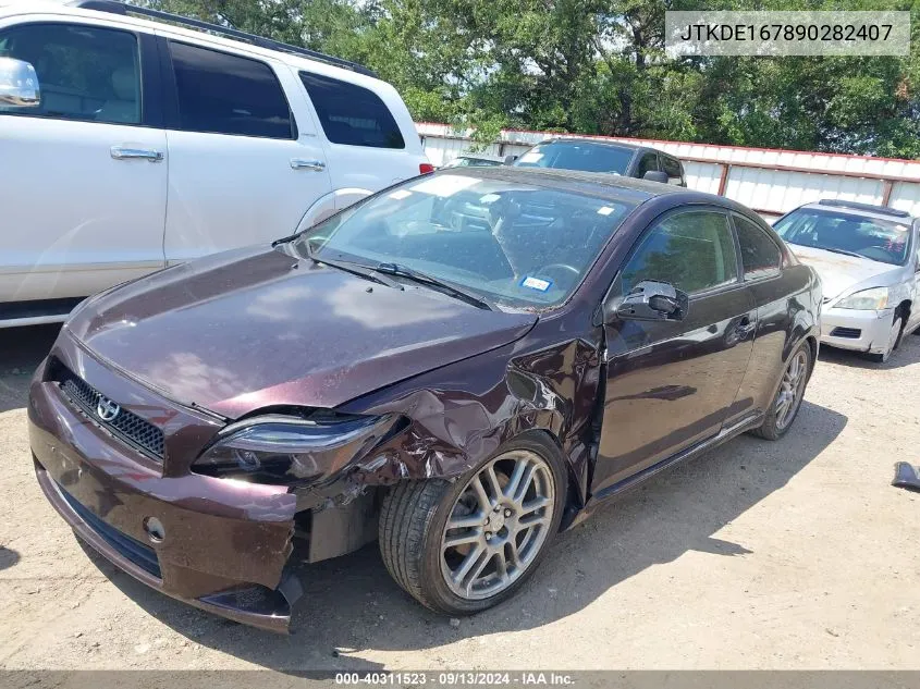 2009 Scion Tc VIN: JTKDE167890282407 Lot: 40311523