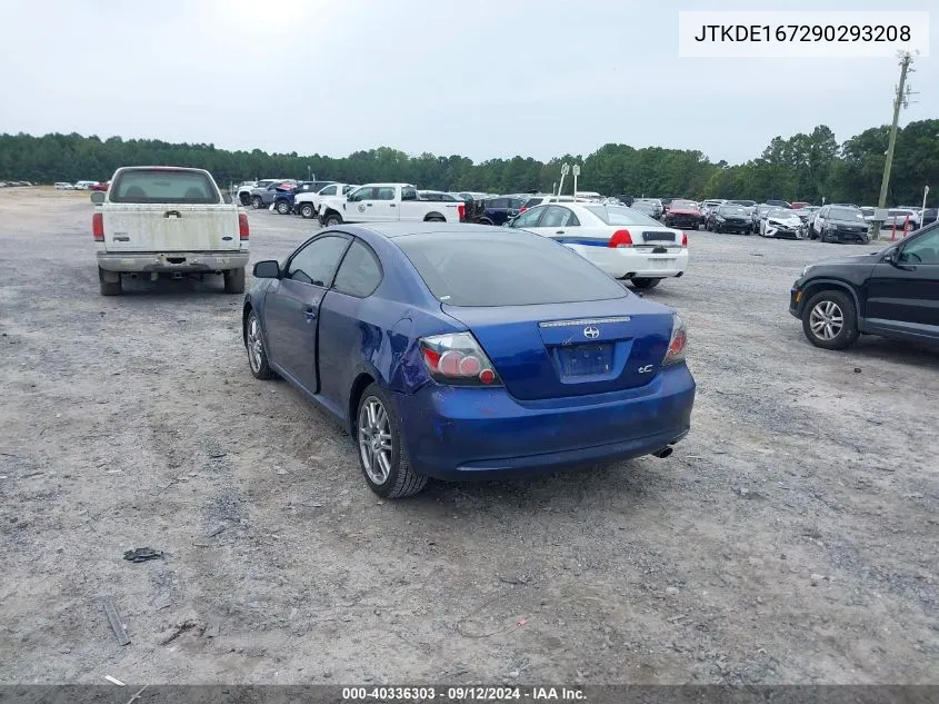 2009 Scion Tc VIN: JTKDE167290293208 Lot: 40336303