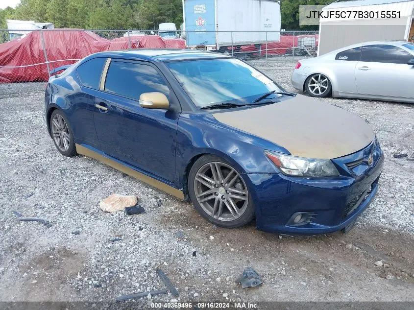 2011 Scion Tc VIN: JTKJF5C77B3015551 Lot: 40369496