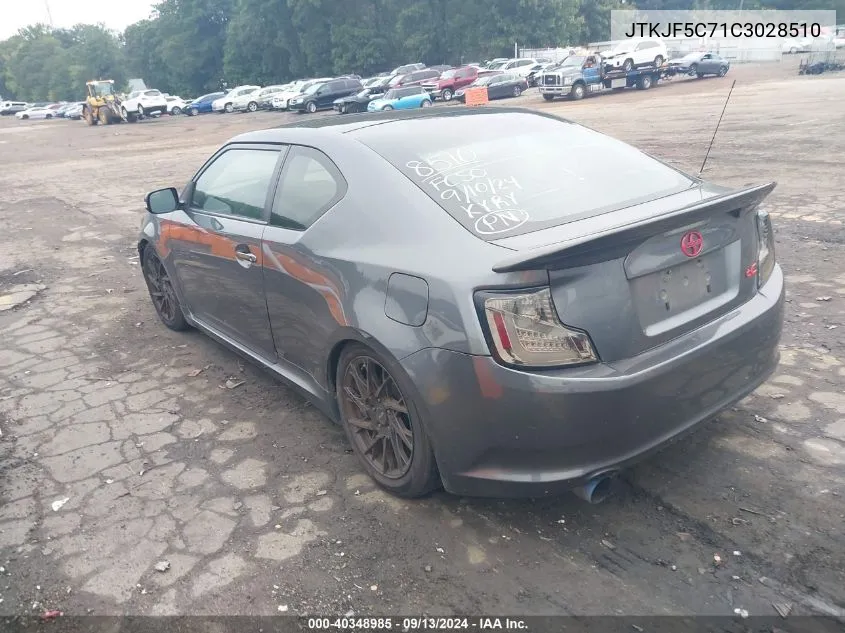 2012 Scion Tc VIN: JTKJF5C71C3028510 Lot: 40348985