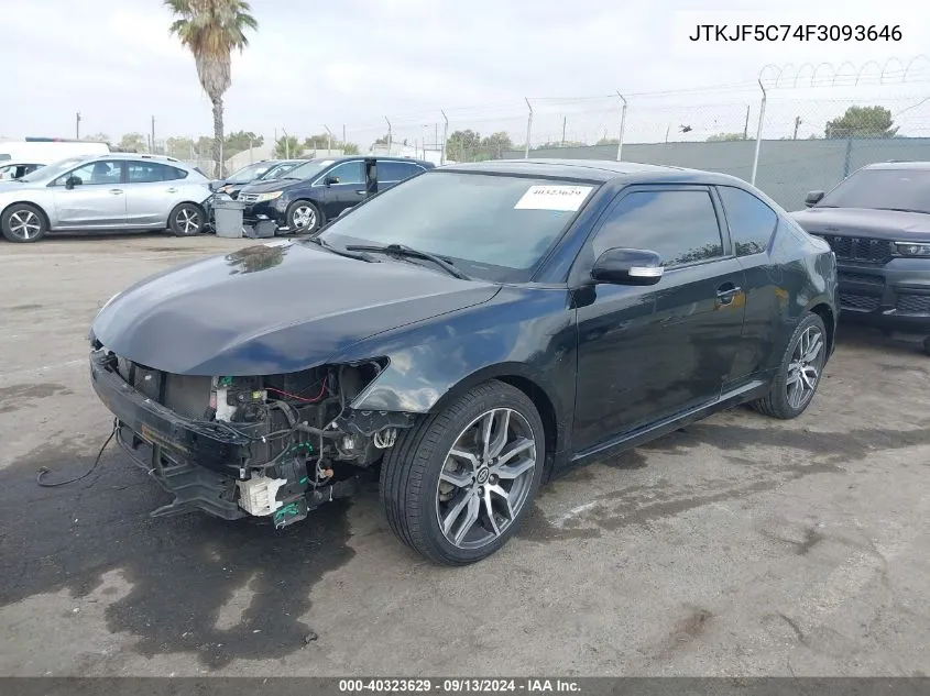 2015 Scion Tc VIN: JTKJF5C74F3093646 Lot: 40323629