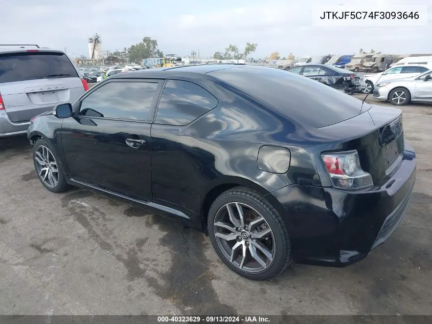 2015 Scion Tc VIN: JTKJF5C74F3093646 Lot: 40323629