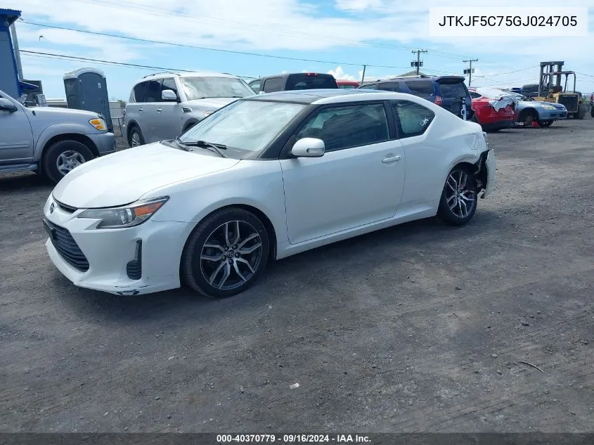 JTKJF5C75GJ024705 2016 Scion Tc