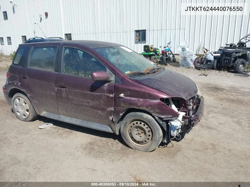 2004 Scion Xa VIN: JTKKT624440076550 Lot: 40308053