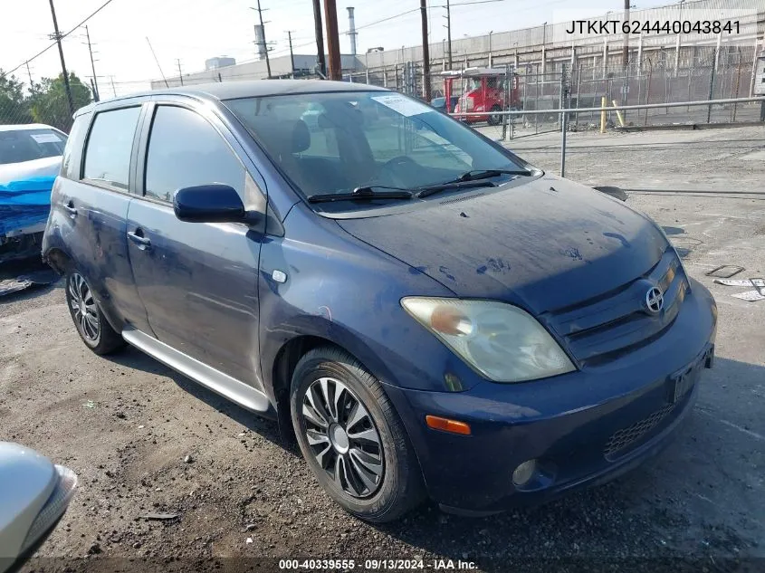 2004 Scion Xa VIN: JTKKT624440043841 Lot: 40339555