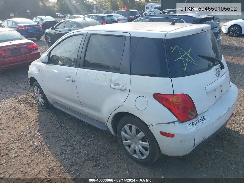 2005 Scion Xa VIN: JTKKT604650105602 Lot: 40333066