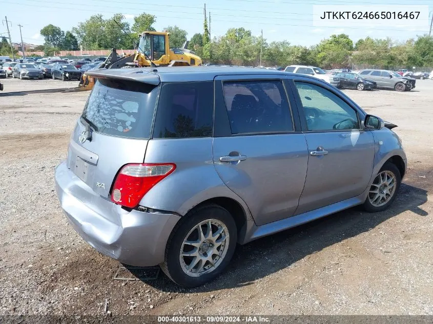 2006 Scion Xa VIN: JTKKT624665016467 Lot: 40301613