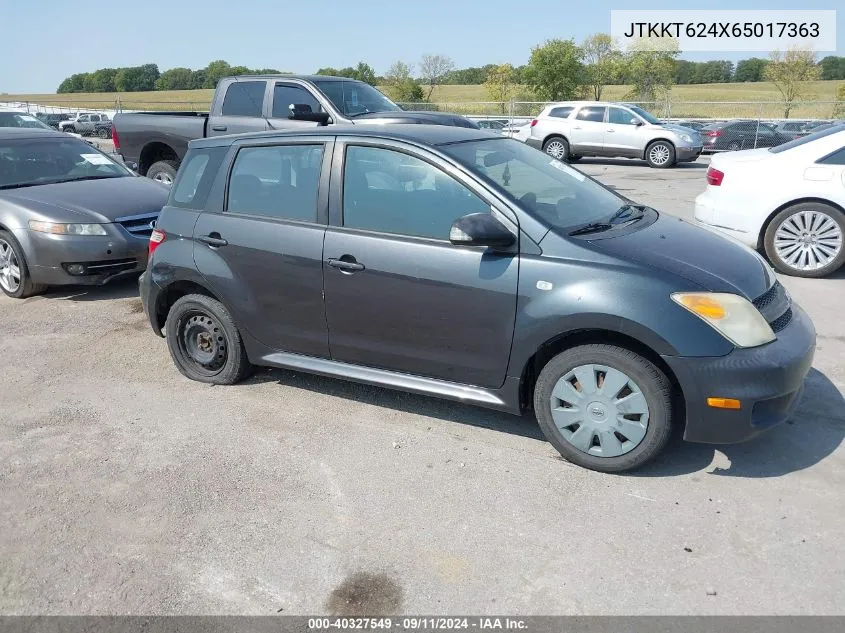 2006 Scion Xa VIN: JTKKT624X65017363 Lot: 40327549