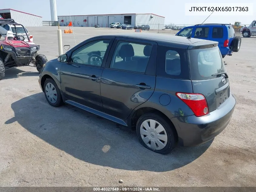 2006 Scion Xa VIN: JTKKT624X65017363 Lot: 40327549